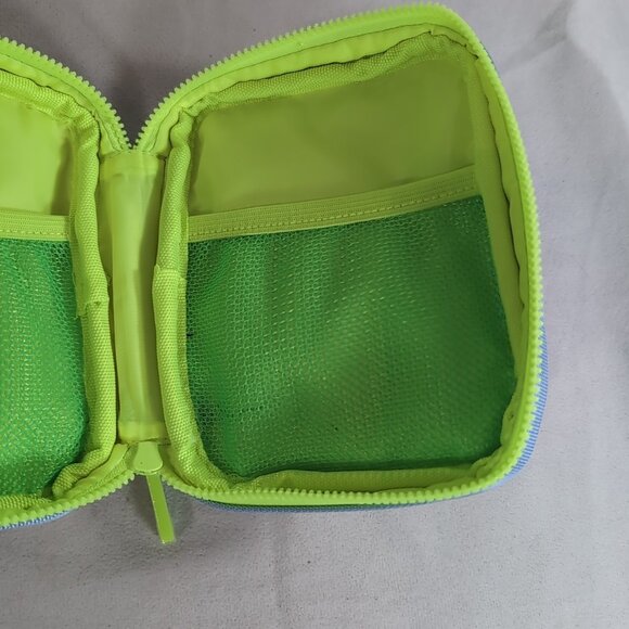 Drunk Elephant Bag Skincare Cosmetics Makeup Blue Green Zipper Case Travel Zip - Picture 11 of 14